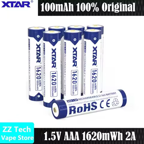 4/8pcs Original XTAR 1.5V AAA 1620mWh 1000mAh 2A Discharge Rechgable Lithium Battery 1200 Times Cycl