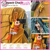 FLUSH Gecko Backpack Charm, Cute Animal Shape Leopard Pattern Leopard Gecko Keychain, Gifts Big Eyed