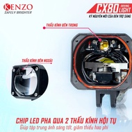 (Mẫu mới 2024 nhỏ gọn) Kenzo CX80 60W Chính Hãng Nhiệt Màu Trắng-Vàng Nắng