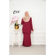 Baju kurung moden embroidery bercorak ironless  New Arrival  Baju Kurung Moden Bintik/Dot Viral