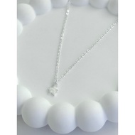 AG SILVER Star s925 Sterling Silver White Gold Plated Necklace Chain Pendant