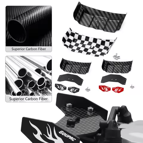 RC Car Tail Wing RC Tail Wing Carbon Fiber Rear Wing for Losi Micro-B 1/24 RC Buggy Car Wing Parts