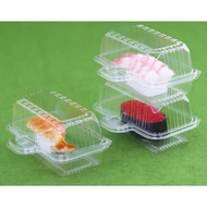 Plastic Sushi Box [100pcs±] Bakery Disposable Clear Food Single Sushi OPS Box