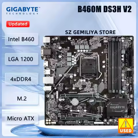 GIGABYTE B460M DS3H V2 Motherboard LGA1200 Intel H470 Support i9-10900K i7-10700K i7-11700F i5-10600