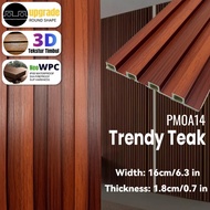 Fluted Wall Panel Wood Pvc Wpc Board Decor 10ft Hiasan Dinding Untuk Ruang Tamu 3d墙板 For Sign Room