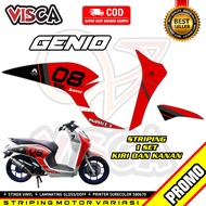Striping Genio Variasi - Stiker Honda Genio Desain Cafe Racer