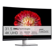 S3221QS 32 Inch Curved 4K UHD (3840 x 2160), VA Ultra-Thin Bezel Monitor, 60Hz, 4MS Response Time, 9