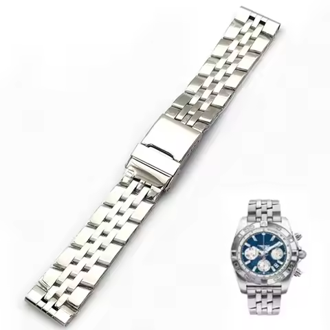316L Stainless Steel Watchband Bracelet For Breitling Strap AVENGER NAVITIMER SUPEROCEAN Watch Belt 