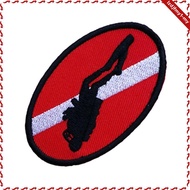 leipupa Ellipse Scuba Dive Diver Flag Patch Backpack Iron On Emblem Souvenir with