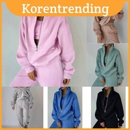 Autumn Women's Casual Sports Set with Long Pants for Street Style & Leisure