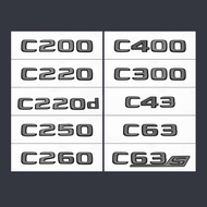 3D ABS Logo C43 C63 S C180 C200 C300 C220d C220 Emblem Letters Car Trunk Badge For Merceedes W204 W2