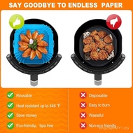 Boribim 2 PCS Square Silicone Air Fryer Liners - 8 Inch Reusable Air Fryer Pot - Air Fryer Accessori