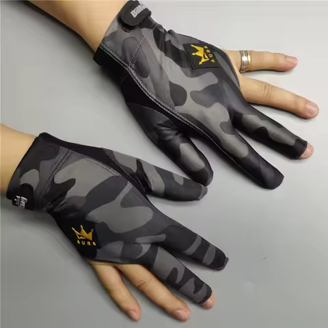 Billiard Glove Left Right Hand Medium Billking Camouflage Carom Glove 3 Fingers Professional Pool Gl