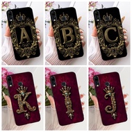 Asus ZE620KL Cover Asus ZenFone 5 Case Transparent Luxury Crown A-Z Letters 2D Flat Pattern Soft Pho