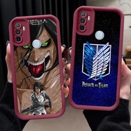 A-32 Attack on Titan Case for OPPO A33 A53 Realme 5 5s A32 7i 5i A31 C17 A53S Wine Red