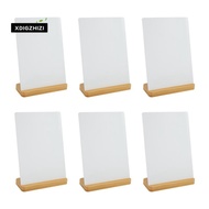 6 Pack Sublimation Photo Frames Blanks 5 X 7 Inch Heat Transfer Metal Picture Frames with Wood Base 
