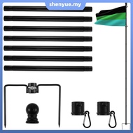 Flag Pole Stainless Steel Ground Flag Pole Weather Resistant Flag Pole Holder Spinning Outdoor Flag 