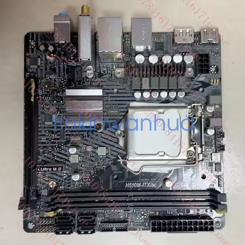 used For ASRock H510M-ITX/ac Motherboard LGA1200 DDR4 DP+HDMI Mini-ITX.