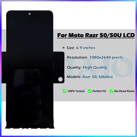 6.9 inch AMOLED LCD For Motorola Razr 50 LCD Display Touch Screen Digitizer Assembly Replacement For