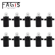 Fagis 10 Pcs B8.3D B8.3 12V 1.2W 24V 1.2W Halogen Bulb Car Panel