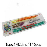 สายไฟจัมเปอร์ลวดแข็ง22 AWG พร้อมกล่องสำหรับ Arduino 140ชิ้น/ล็อตแผงวงจรไม่มีบัดกรี