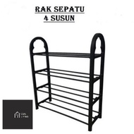 [OL] 4-Tier Sandal Rack 4-Tier Sandal Shoe Rack Plastic Rack Multipurpose 4-Tier Rack