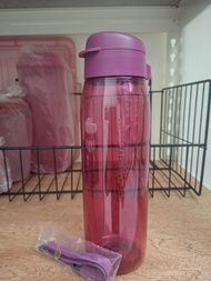 tupperware h2go flask dark purple with strap 750ml