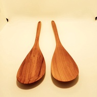 KAYU Al- VEGETABLE SPOON P Left Perhutani Teak Wood - Chayote Soup Spoons