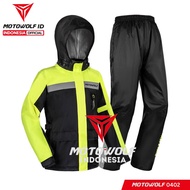 Motowolf MDL 0402 Double Lining Reflective Raincoat + LED Light