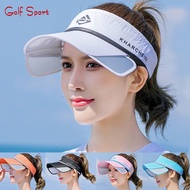 ☫◐✤ Golf hat for women all-match sun protection sun hat anti-UV topless hat to cover face duck tongue empty top hat large brim