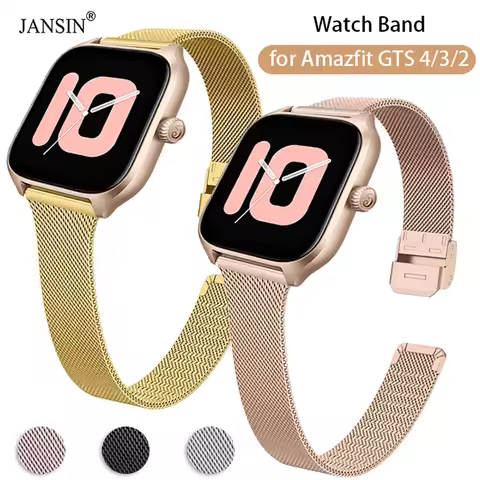 Slim Strap for Huami Amazfit GTS 4 3 2 Mini 2E Band Stainless Steel Bracelet for Amazfit Watch GTS4