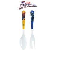 💪 New! Marvel Spiderman Spider-man Melamine Kids Fork &amp; Spoon Set / Set Garpu dan Sudu (BPA-Free)