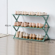 Rak Kasut Tingkat 3/4/5/6 Tiers Wooden Shoe Rack Multifunctional Organizer Folding Shoe Rack Rak Kas