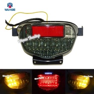 waase Chrome Led Rear Taillight Tail Brake Turn Signals Integrated Light Lamp For 2001 2002 SUZUKI G