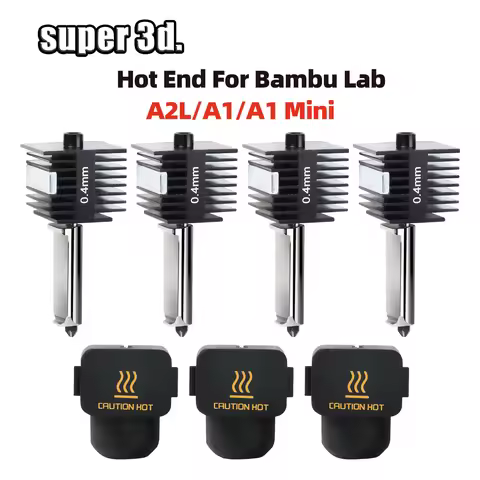 A2L Hotend For Bambu Lab A1/A1 Mini Fast Speed Hot End Assembly 0.4/0.6/0.8mm Hardened Steel Nozzle 
