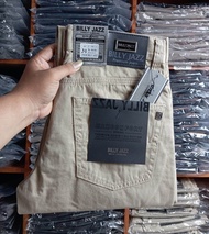 Celana Kanvas Pria BILLY JAZZ CASUAL Basic Standar Size 28 - 44 JUMBO / Celana Panjang Kanvas Brand