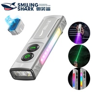 SmilingShark T02 Magnetic Flashlight 3 IN 1 Green Laser Pointer with UV Purple Lights 6 Modes with C