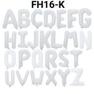 FH16-K Foil balloon alphabet letter name 16 inch 40 cm white letter (Number foil balloon) papaya bal