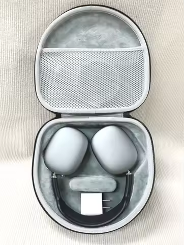 Travel Case for Apple AirPods Max Double Zipper Design Waterproof and moisture-proof Shockproof EVA 