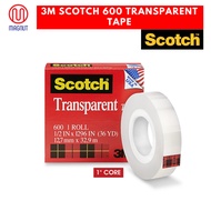 3M Scotch 600 Transparent Tape (12.7mm / 19mm x 32.9m ) Glossy-finish