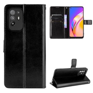Wallet Leather Case For OPPO A91 A92 A92S A93 A94 A95 A96 A98 A80 5G Flip Card Slot Phone Case Cover