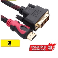 HDMI to DVI 24+1 conversion cable 5m long - HDMI to DVI conversion cable
