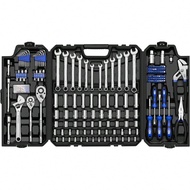 46pcs Automotive Repair Tool Kit, Ratchet Torque Wrench Screwdriver Socket Combination Tool Set, Mec