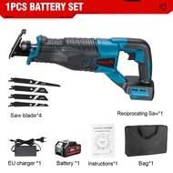 OENVAN 10000SPM ดาบเลื่อยเลื่อยไฟฟ้าเลื่อยชักใบไฟฟ้าเครื่องมือไฟฟ้าไร้สายแบบพกพาสำหรับแบตเตอรี่ Makita 18V
