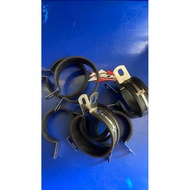 GANTUNGAN Clamp knalpot 2.5 3 4 4.5 inch Stainless steel + rubber exhaust hanger