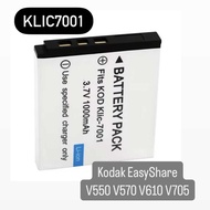 KLIC7001 / KLIC-7001 / K7001 แบตเตอรี่กล้องดิจิตอล สำหรับ Kodak EasyShare V550 V570 V610 V705