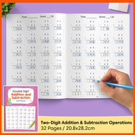Double Digit Addition & Subtraction Workbook – 2 Digit Math Practice Book for Kids, Grades 1-3 Arith