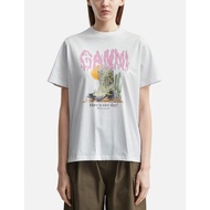 Ganni Western Boot Print T-Shirt 短袖T恤女HBX