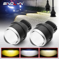 Sinolyn 3 Color Mode LED Fog Lights Bi LED Projector Lens Fog Lamps 3.0 Inch 5500K 4300K 3000K Drivi
