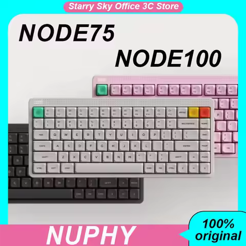 NuPhy Node100 Mechanical Keyboard Low Axis Wireless Tri-mode High Axis Silent 4000mAh PC Esports Lap